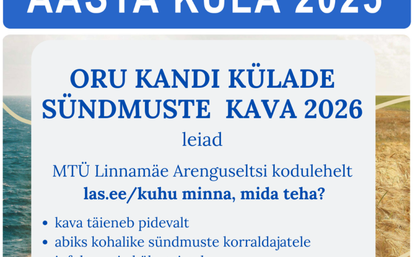 Oru kandi  külade SÜNDMUSTE KAVA